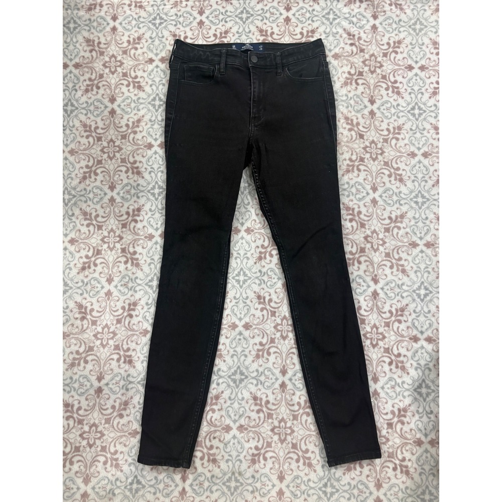 Hollister High Rise Super Skinny Jeans Black Soft Stretch 5R W27 L28